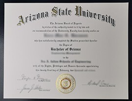 Arizona State University Bachelor Degree Sample