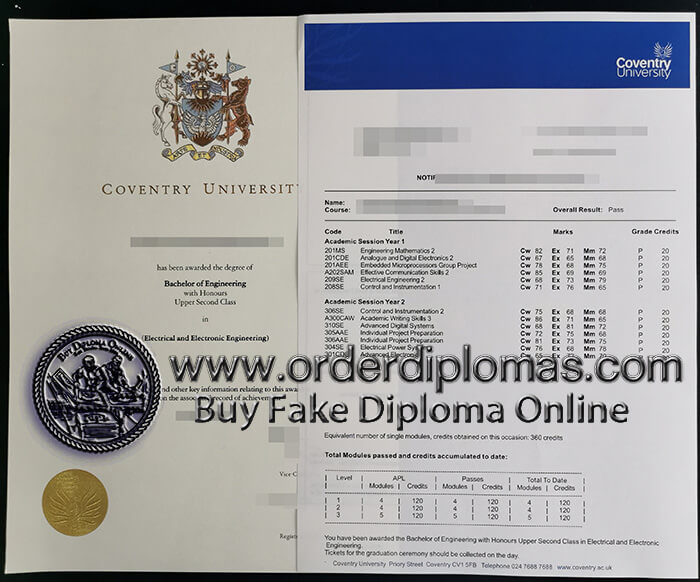buy fake Coventry University diploma