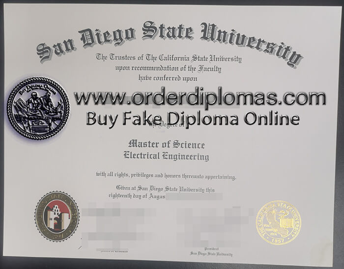 buy fake San Diego State University diploma