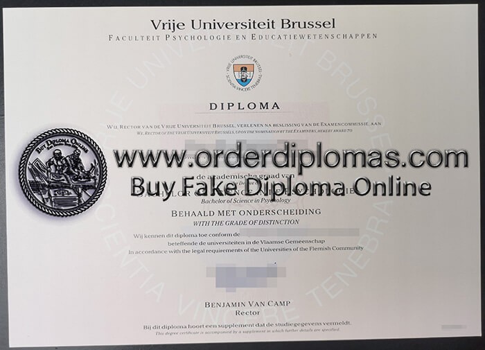 buy fake Vrije Universiteit Brussel diploma
