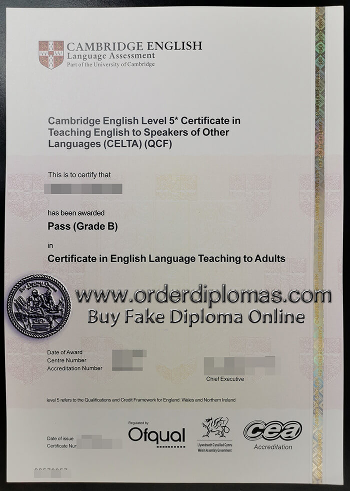 buy fake CELTA certificate
