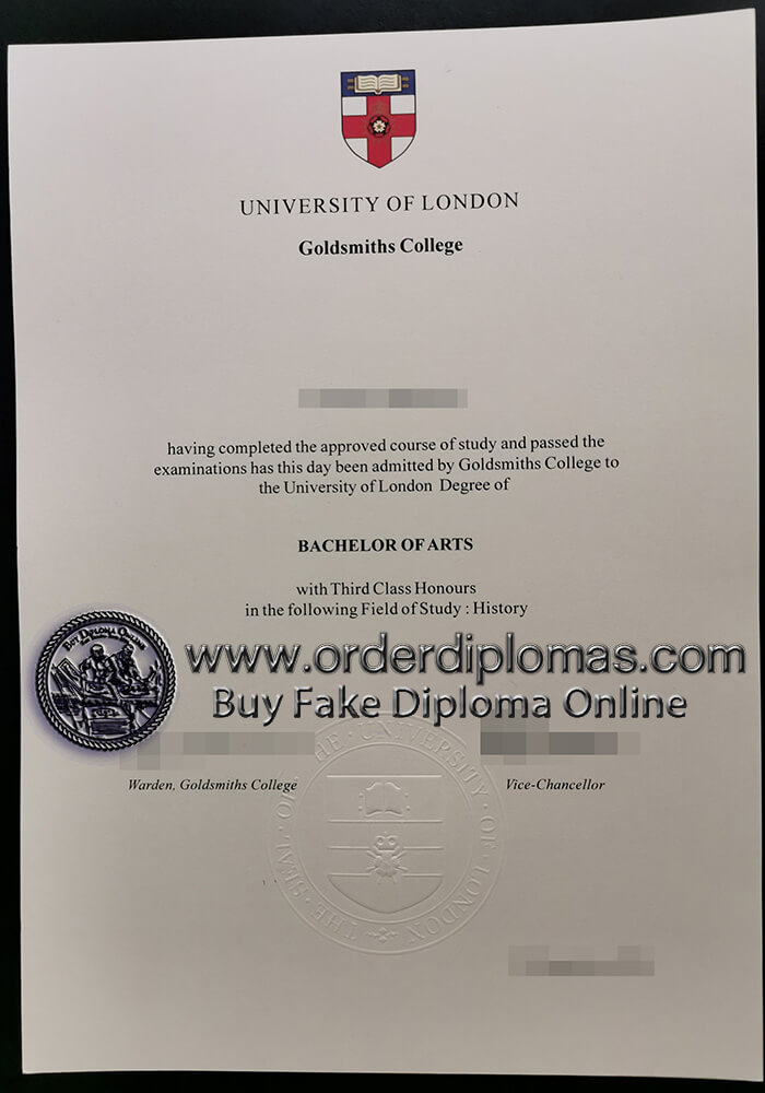 buy fake Goldsmiths University of London diploma
