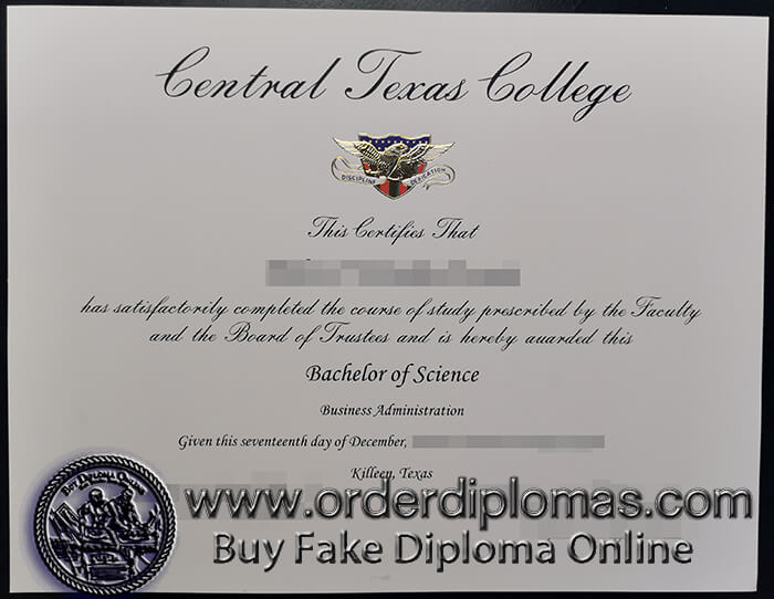 buy fake Central Texas College diploma