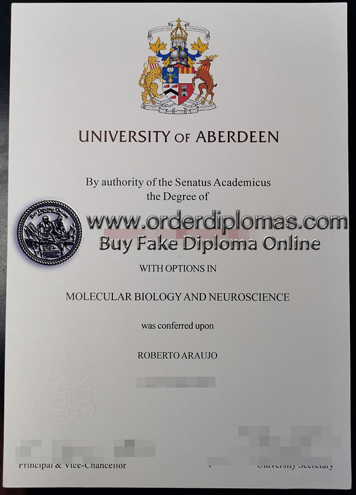 buy fake University of Aberdeen diploma
