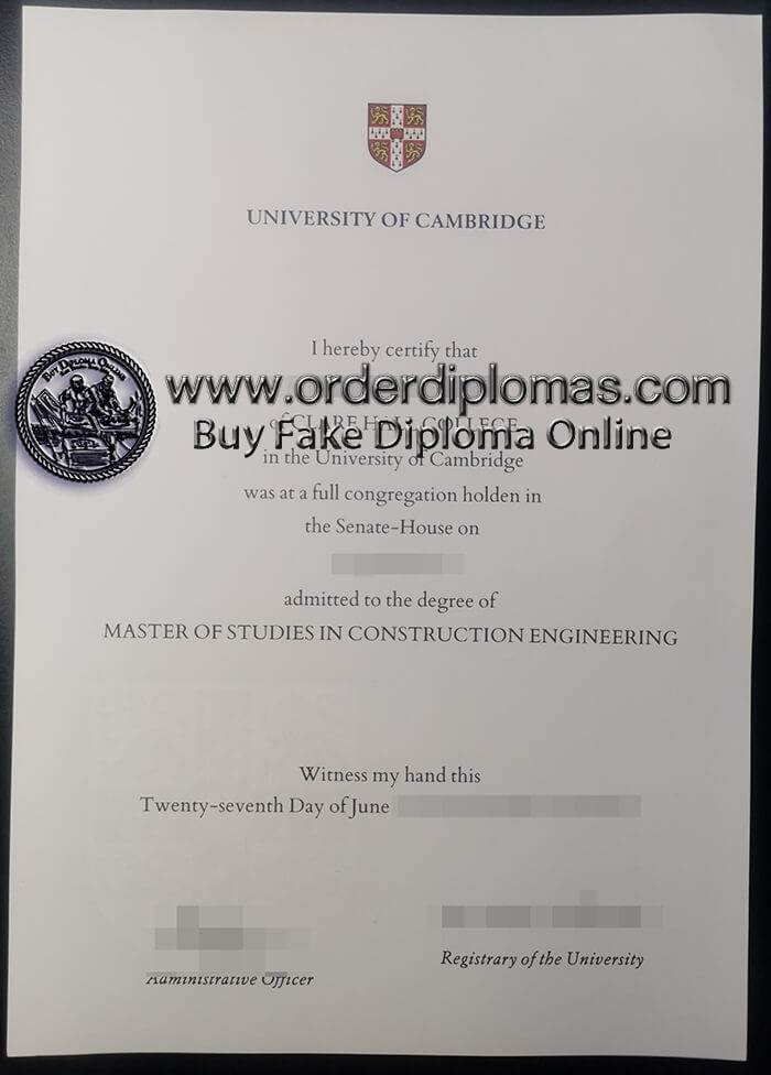 buy fake University of Cambridge diploma
