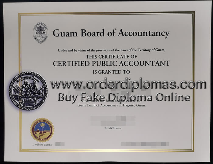 buy fake Guam Board of Accountancy CPA certificate