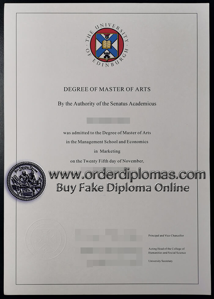 buy fake University of Edinburgh diploma