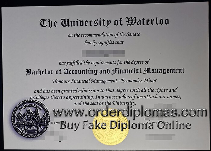 order fake University of Waterloo diploma