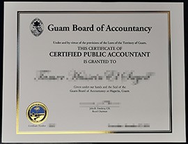 Buy fake Guam Board of Accountancy CPA Certificate