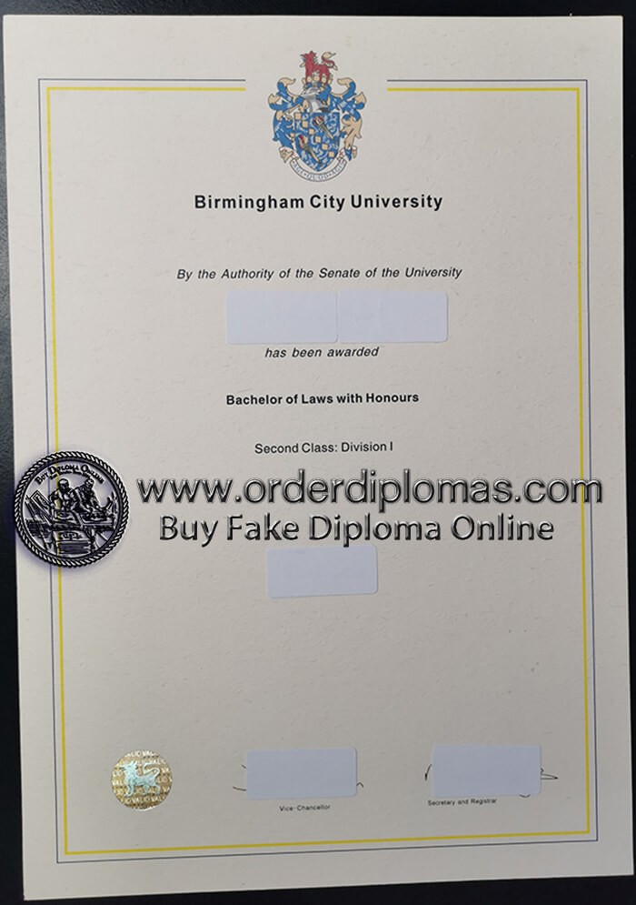 buy fake Birmingham city university diploma
