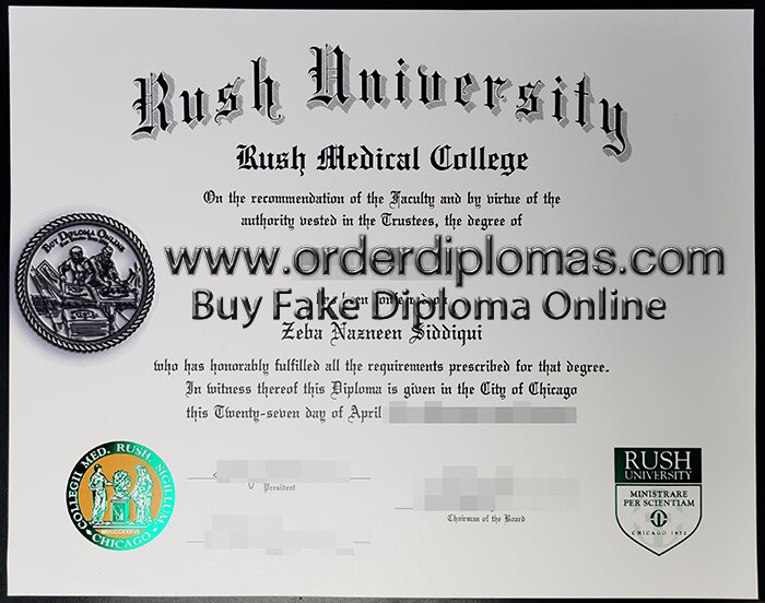 Order fake Rush University diploma