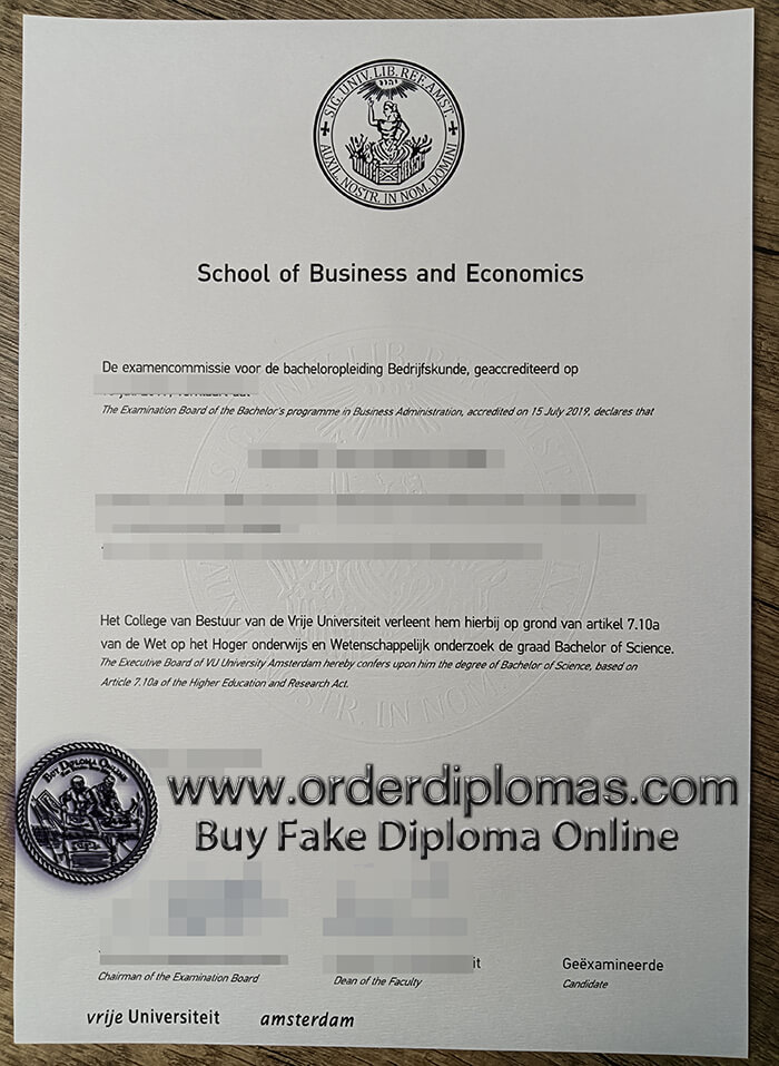 buy fake VU Amsterdam diploma