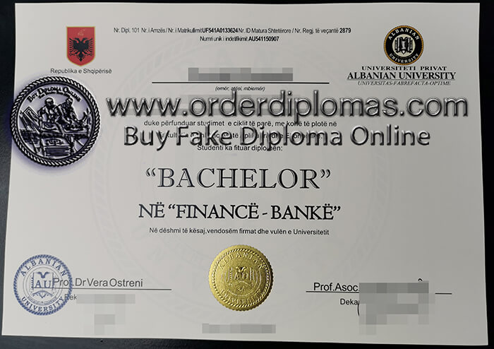 buy fake Albanian University diploma
