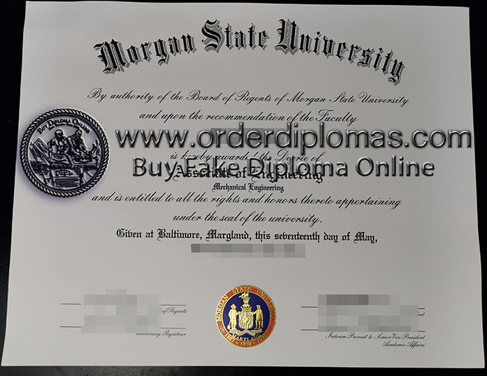 buy fake Morgan State University diploma