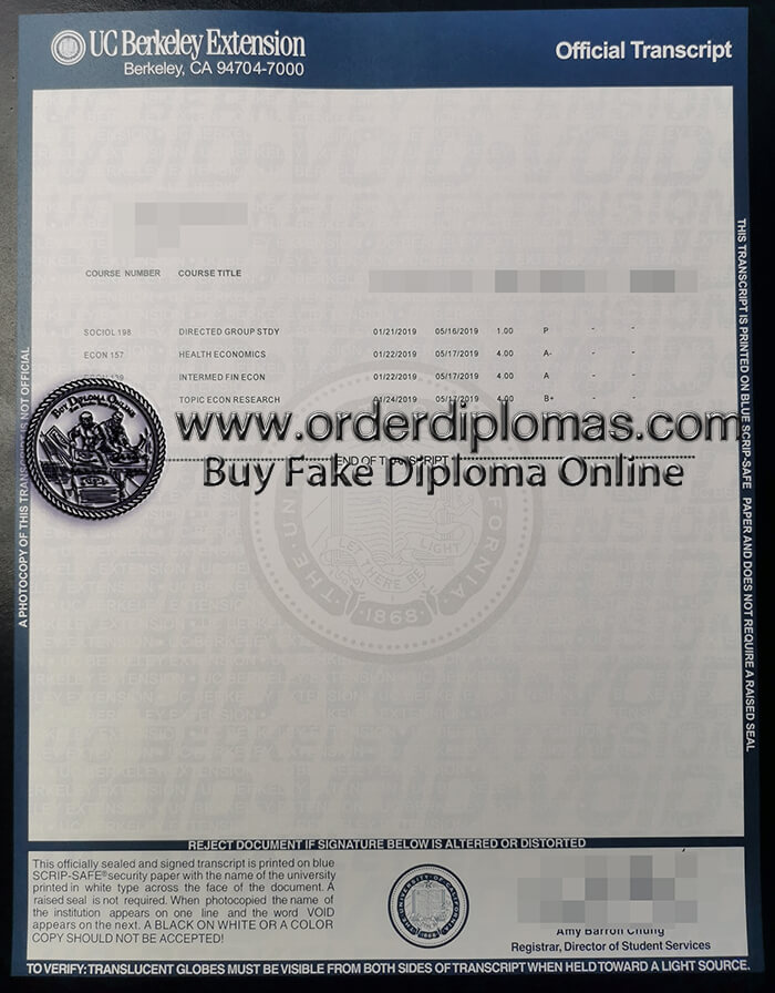 buy faker UC Berkeley Extension diploma