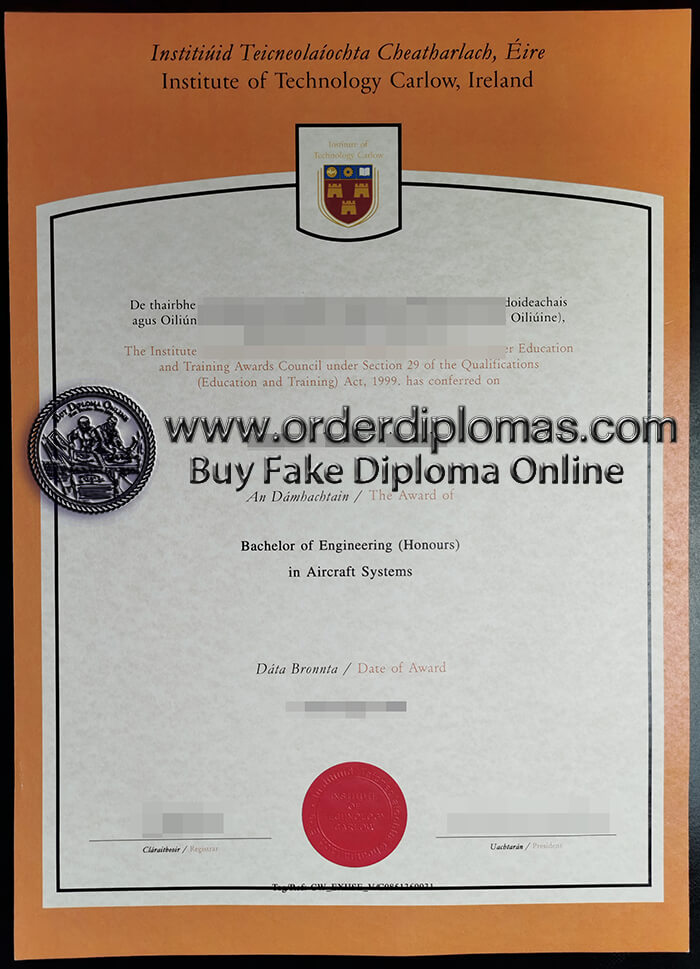 buy fake Institute of Technology Carlow, Ireland diploma