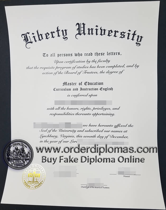 buy fake Liberty University diploma