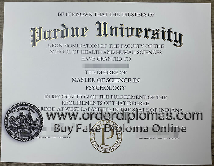 buy fake Purdue University diploma