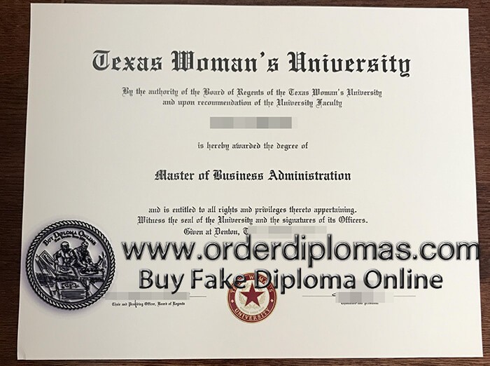 buy fake Texas Woman's University diploma