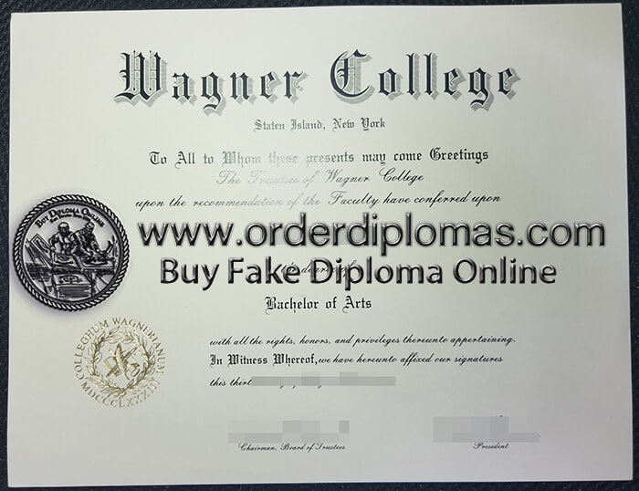 buy fakew Wagner College diploma