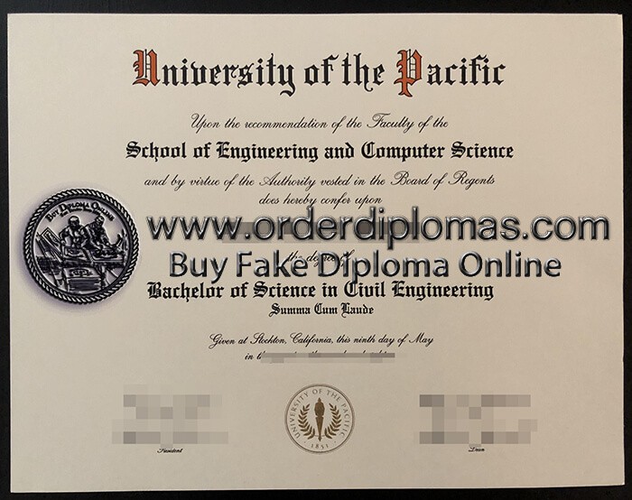buy fake University of the Pacific diploma