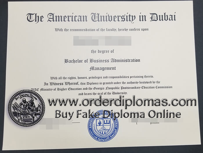 buy fake American University in Dubai diploma