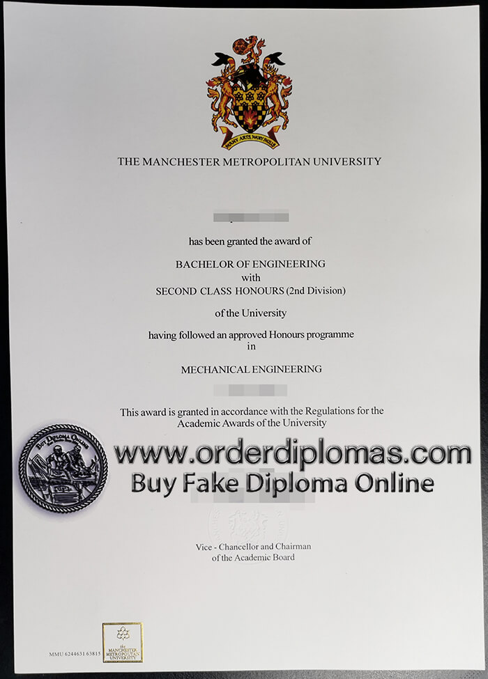 buy fake Manchester Metropolitan University diploma