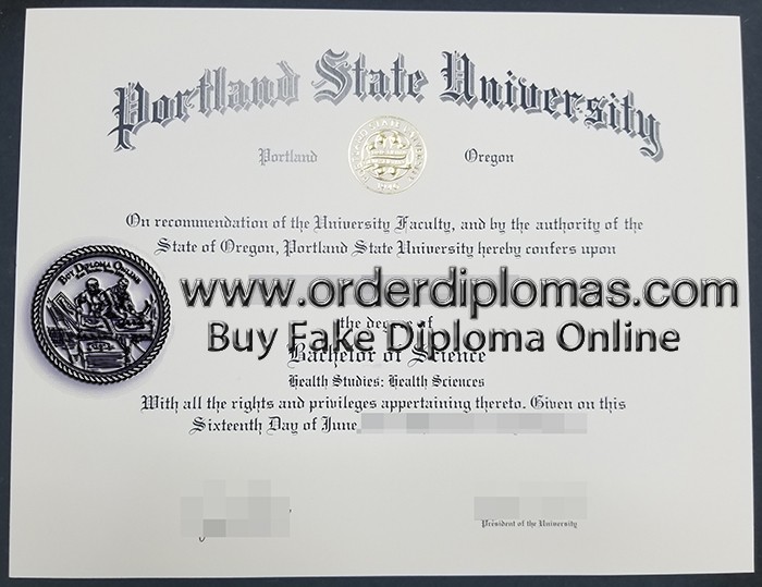 buy fake Portland State University diploma