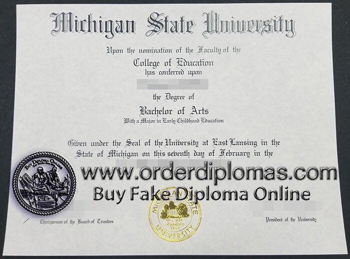 buy fake Michigan State University diploma