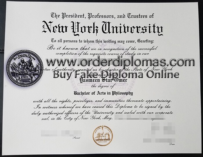 buy fake New York University diploma