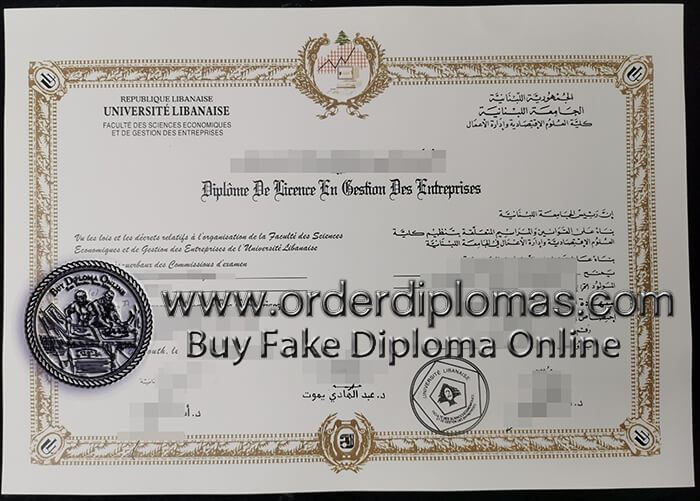 buy fake Université Libanaise diploma