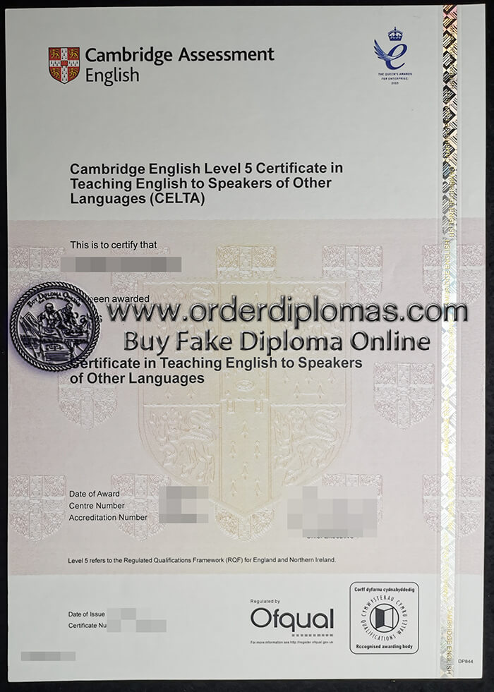 buy fake Cambridge Assessment English certificate