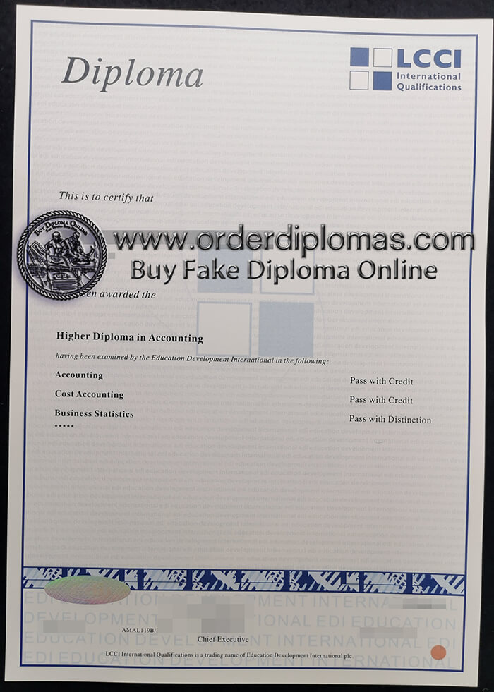 buy fake LCCI certificate