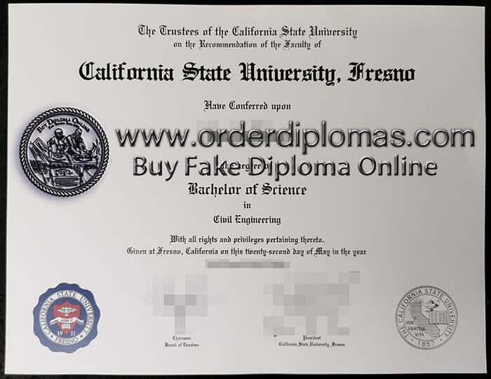buy fake California state University Fresno diploma