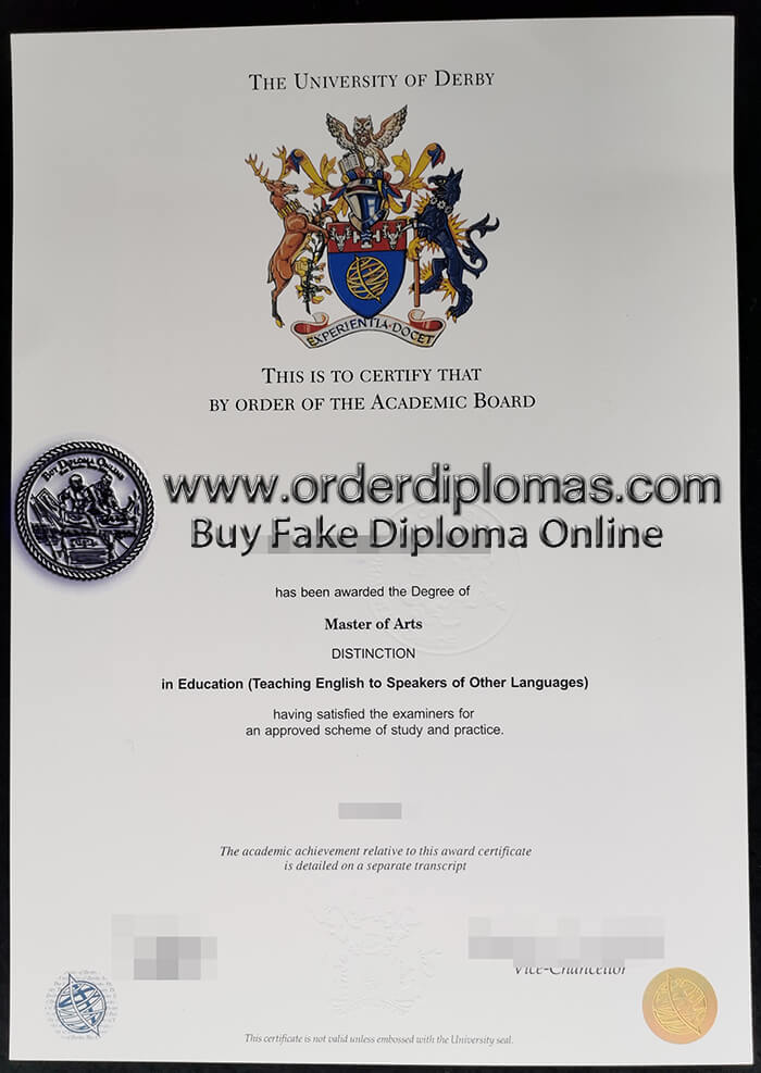 buy fake University Of Derby diploma