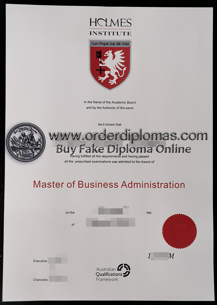 buy fake Holmes Institute diploma