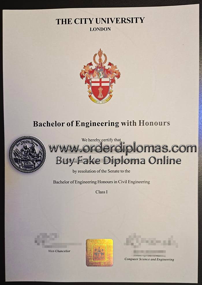 buy fake City University of London diploma