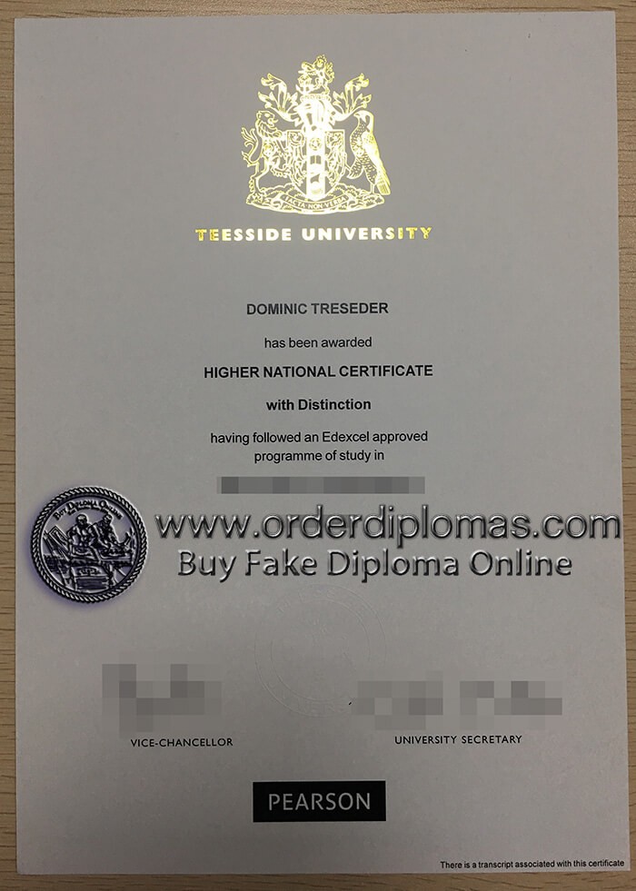 buy fake Teesside University diploma