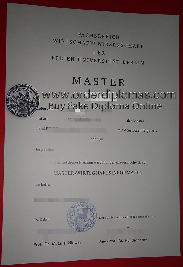 buy fake Freie Universität Berlin diploma