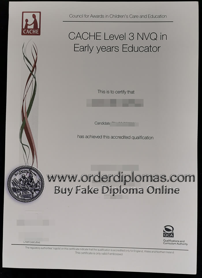 buy fake CACHE Level 3 certificate