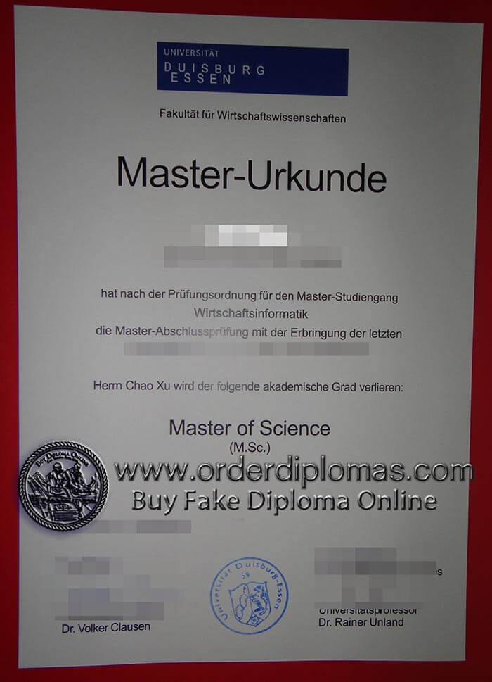 buy fake University of Duisburg-Essen diploma