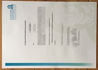 Order fake Goethe University Frankfurt diploma.