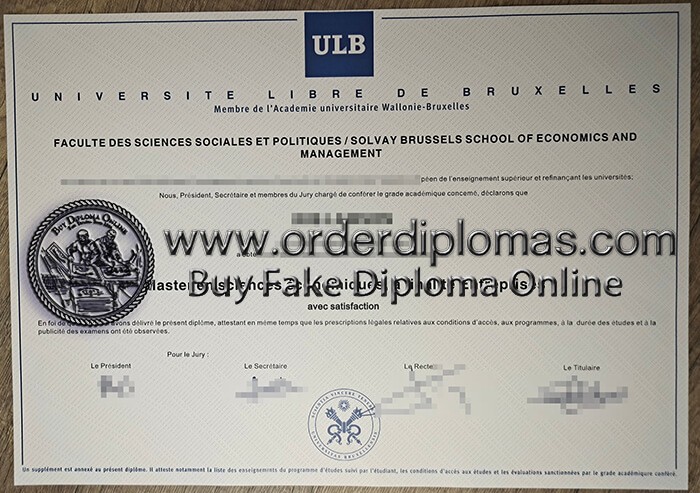 buy Université Libre de Bruxelles (ULB) diploma