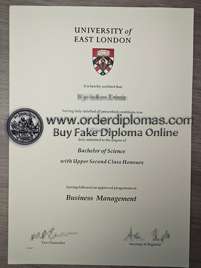 buy fake University Of East London diploma