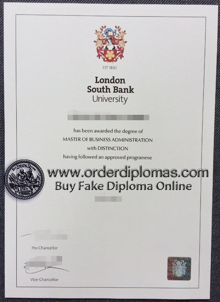 buy fake London South Bank University diploma