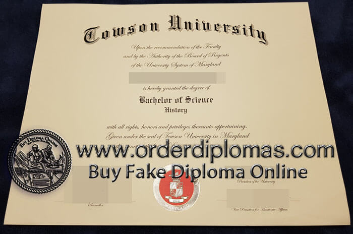 buy fake Towson University diploma