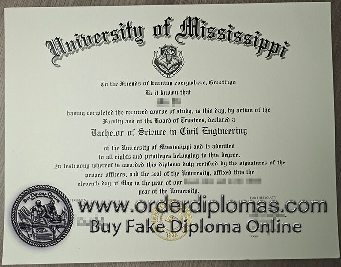 buy fake University of Mississippi diploma