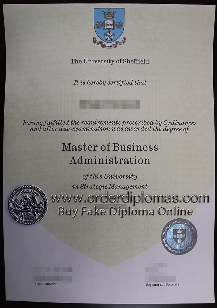 buy fake University of Sheffield diploma
