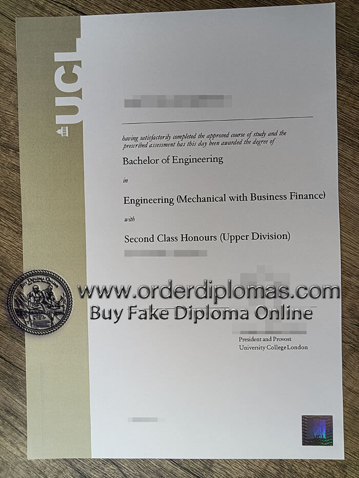buy fake University College London diploma