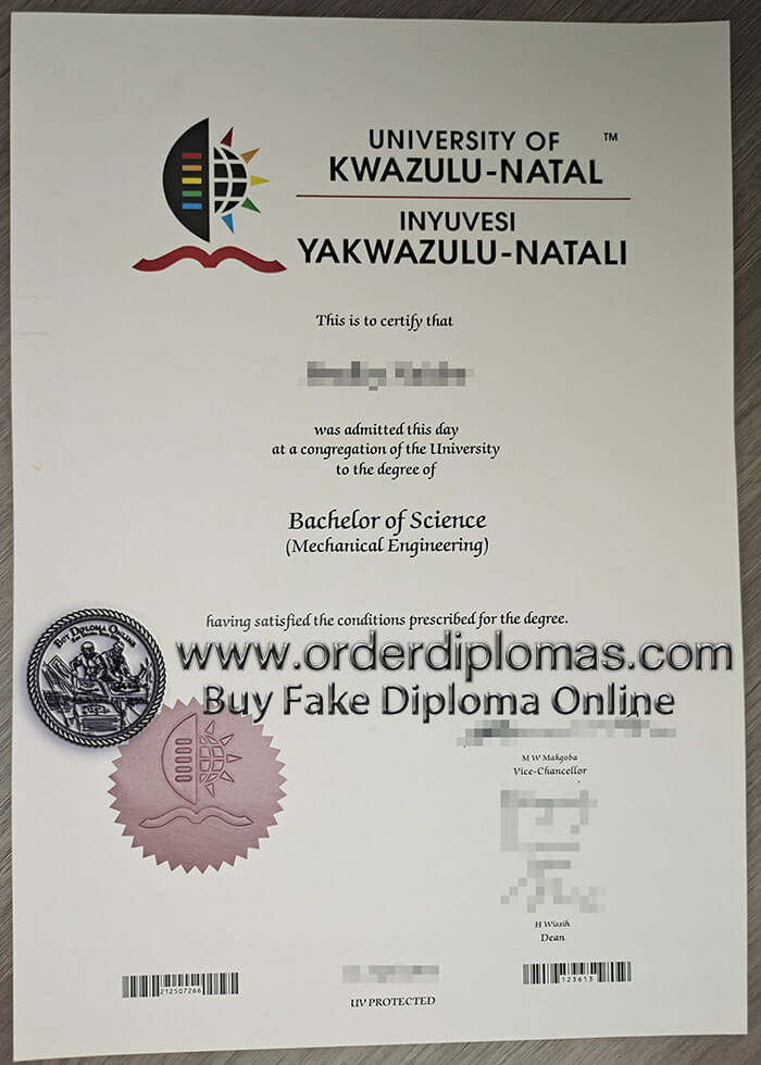 buy fake University of KwaZulu-Natal diploma